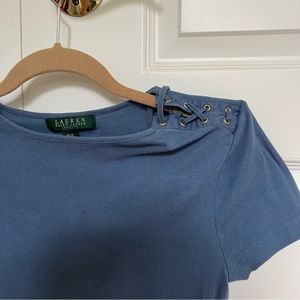 Ralph Lauren blue t-shirt, small petite